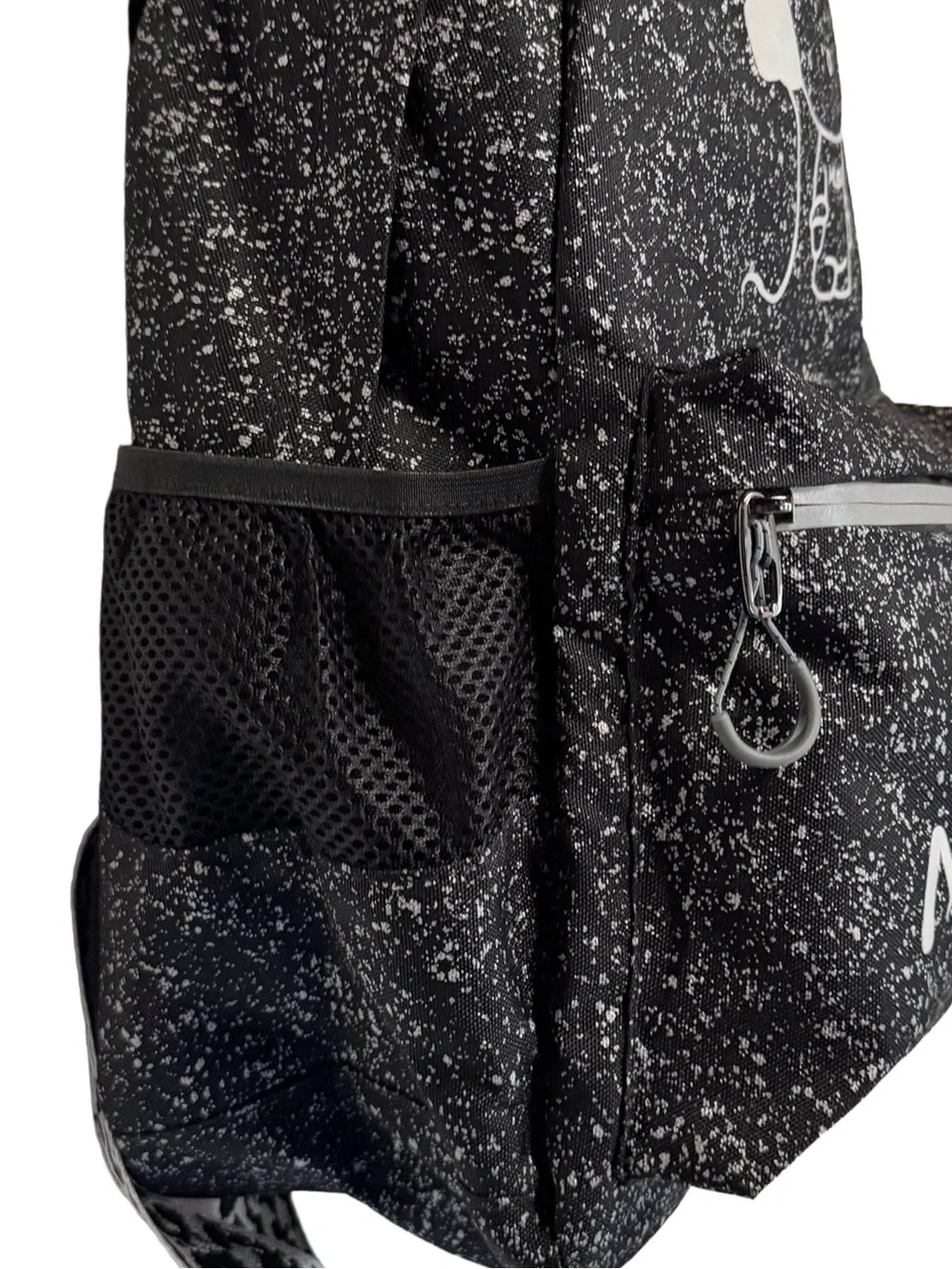 Gudui USB Silver Splatter Music Black Backpack